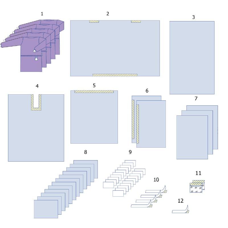 Комплект одягу та покриттів операційних кардіоваскулярний №9 Taipan-Pharm стерильний